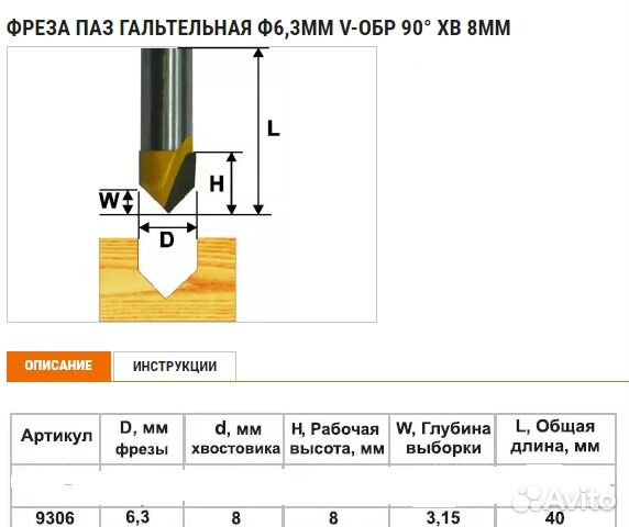 Авито фрезы дерево