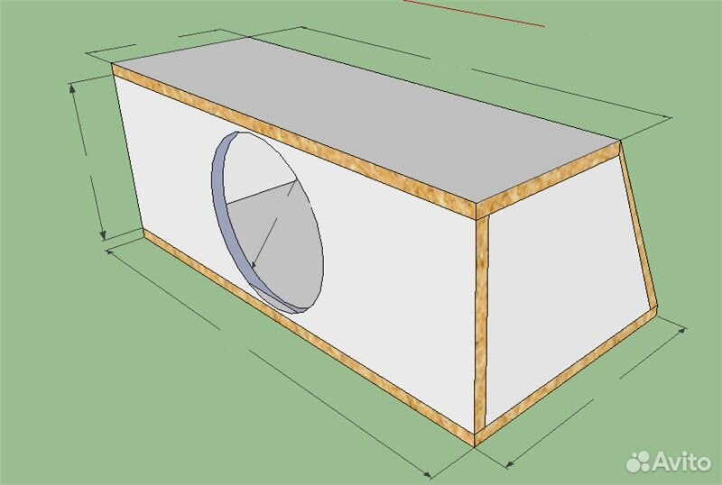 Короб для сабвуфера 10 дюймов зя