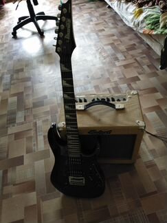 Продам гитару ibanez grgm21-BKN, комбик 35 Ватт
