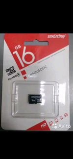 Карта памяти MicroSD Smartbuy 16 гб