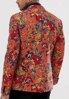 Пиджак с цветочным принтом