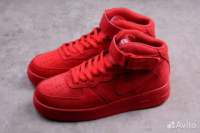 nike air force 1 mid red