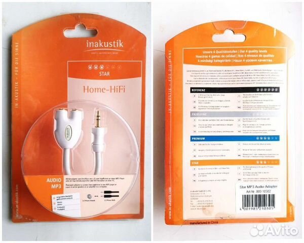 Inakustik разветвитель для наушников