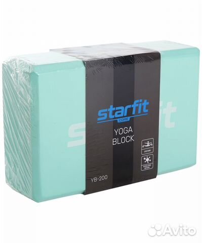 Блок для йоги Core YB-200 EVA, мятный, Starfit