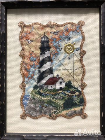 Картина вышитая крестом «Маяк»