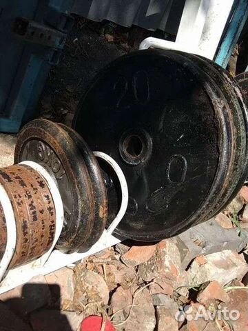 Штанга гриф блины бу