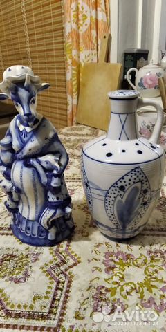 Чайный сервиз гжель кобальт