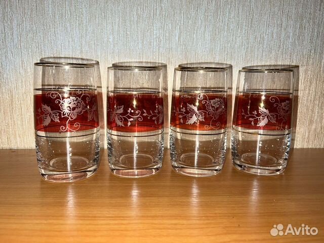 Стаканы Богемия времён СССР 4шт (новые)