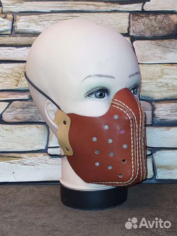 Маска кожа стимпанк мото вело