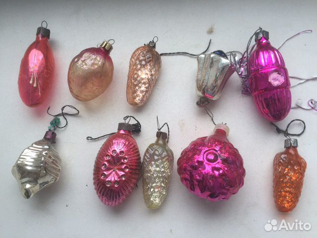 Советские Елочные игрушки стеклянные СССР