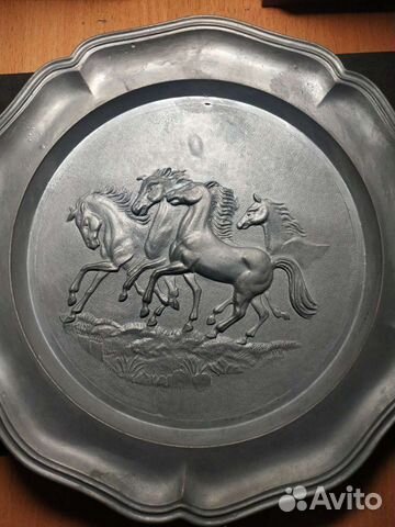 Тарелка цинковая Декор Винтаж Германия