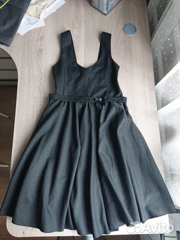 Сарафан школьный серый 152. Зеленоград