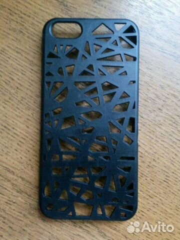 Чехол черный дизайнерский на iPhone 5, 5s, 5c, SE