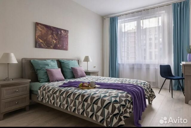 

1-к. квартира, 46 м², 2 кровати