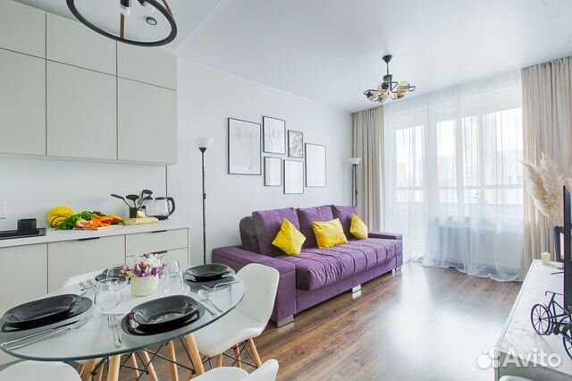 

1-к. квартира, 42 м², 3 кровати