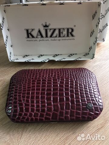 Маникюрный набор kaizer + косметичка новые