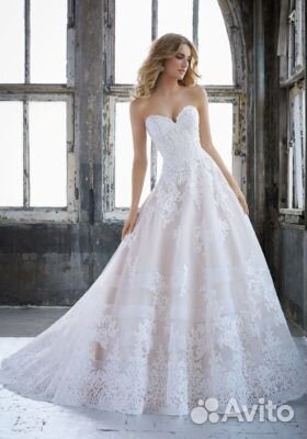 Свадебное платье кружевное А-силуэта Kimberley
