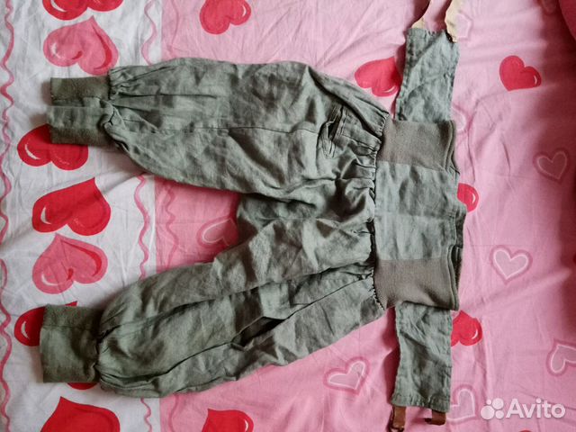 Бриджи для девочки на рост 122см. Хаки