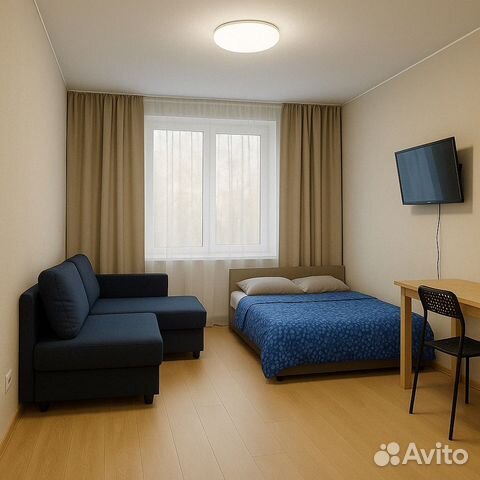 

Квартира-студия, 30 м², 3 кровати