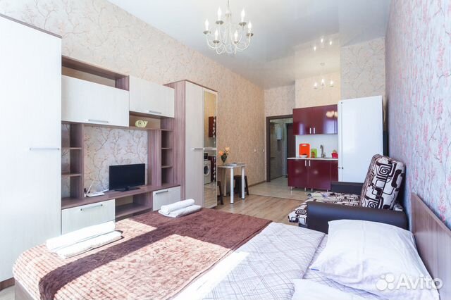 

Квартира-студия, 27 м², 2 кровати