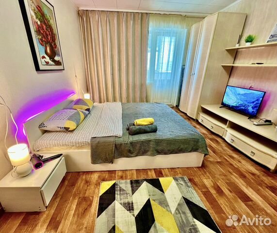 

1-к. квартира, 44 м², 2 кровати