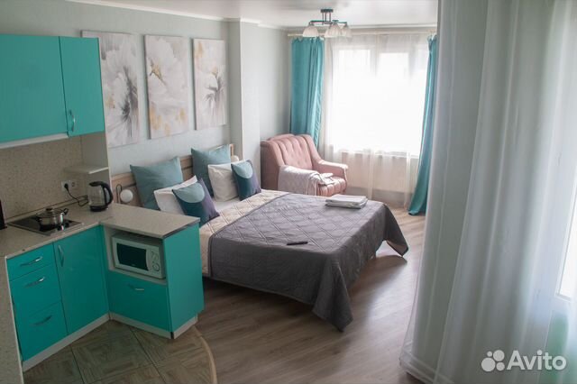 

Квартира-студия, 38 м², 2 кровати