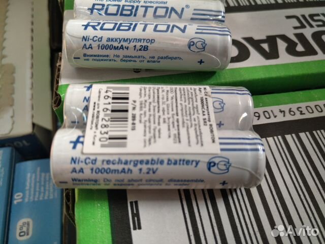 Аккумулятор NiCd Robiton 1000mAh 1,2V AA Аккумулятор NiCd Robiton 1000mAh 1,2V AA