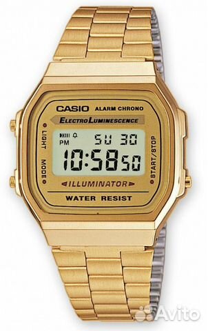 Новые японские часы Casio Illuminator A-168WG-9E Новые японские часы Casio Illuminator A-168WG-9E