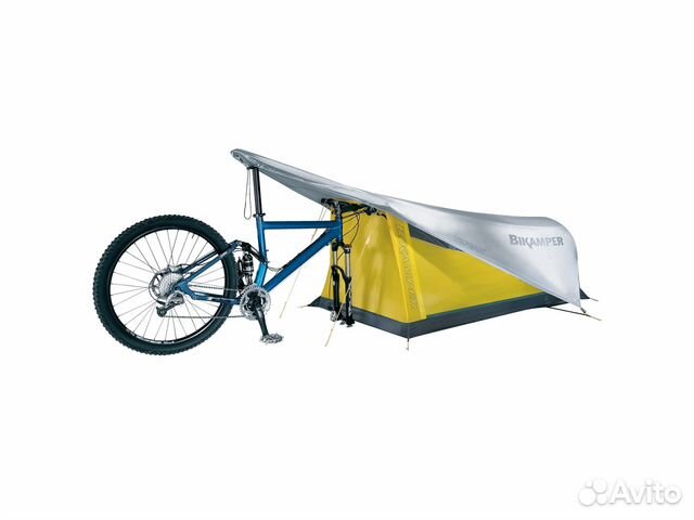 carrying tent on bike