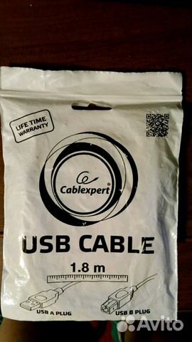 Кабель для принтера. USB Cable длиной 1.8 метра