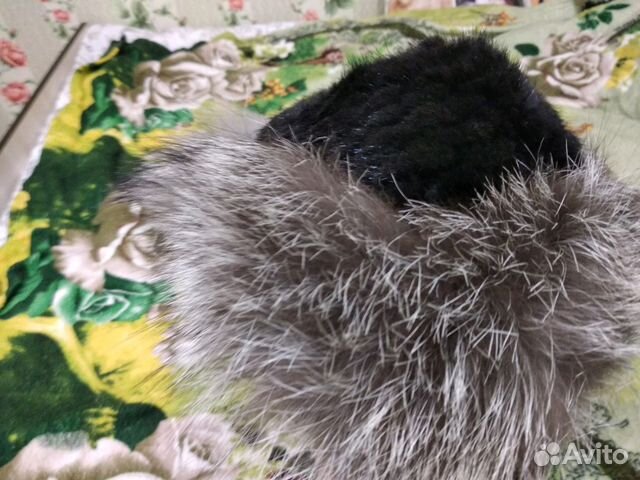 Зимняя шапка чернобурка