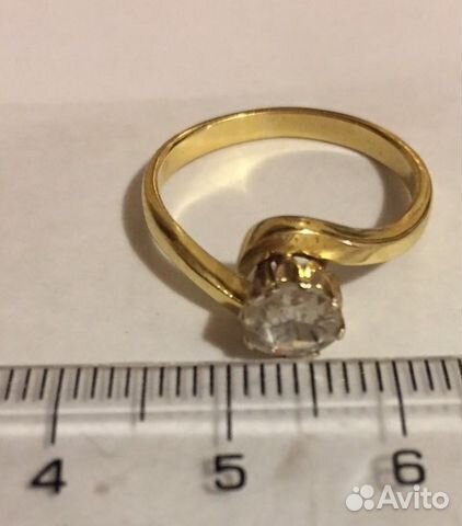Кольцо 750 пробы с алмазом 0.5 карат