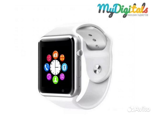 Умные часы телефон Smart Watch A1 Белые