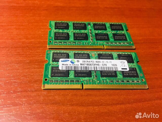 Оперативная память SAMSUNG DDR3 1066 SO-dimm 2Gb