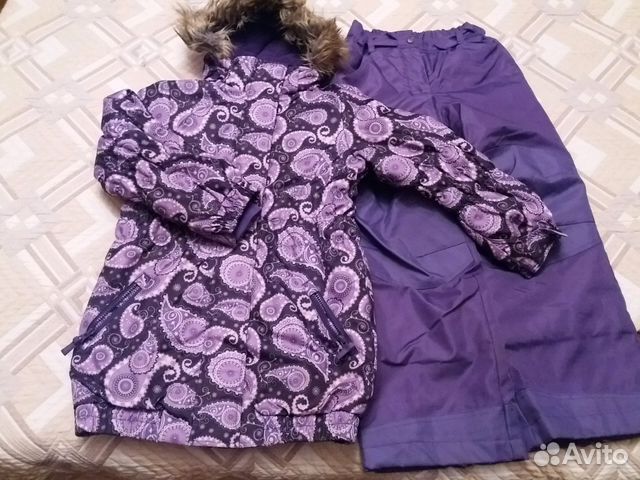 Комплект зимний: длинная куртка + брюки на лямках Комплект зимний: длинная куртка + брюки на лямках