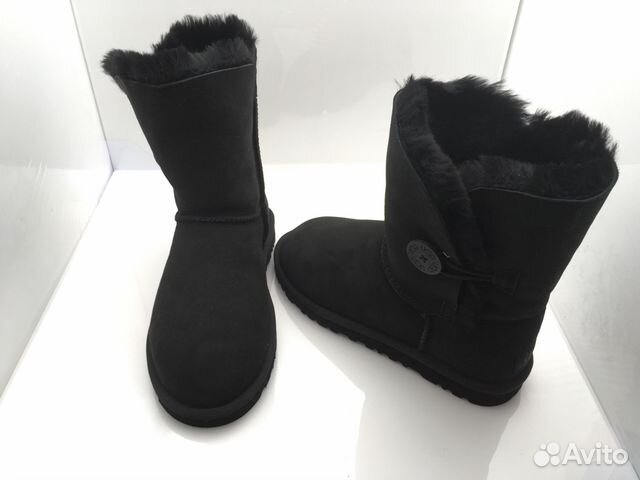 Угги ugg замшевые с пуговицей Bailey button