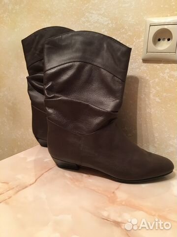 Сапоги женские, осенние, натуральная кожа, 40-41 р Сапоги женские, осенние, натуральная кожа, 40-41 р