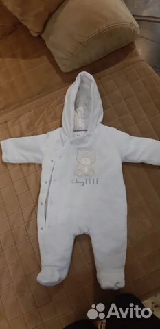 Утепленный велюровый комбез Mothercare новый