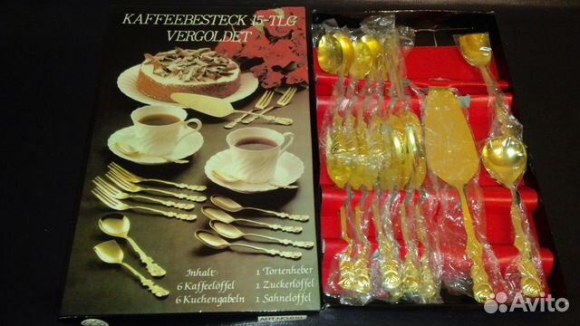 Кофейный набор kaffeebesteck 15-TLG vergoldet