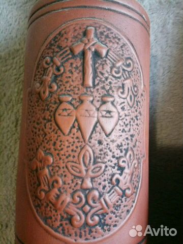 Глиняная бутылка для вина