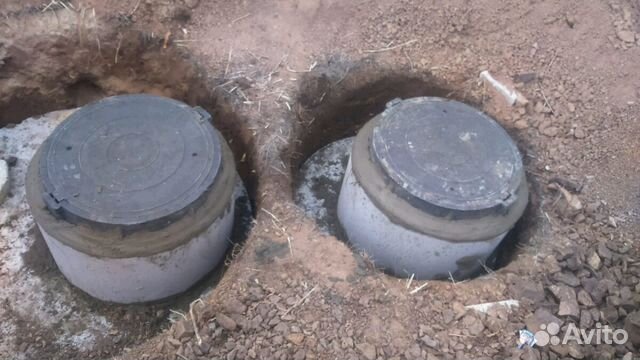 Септик под ключ из жби колец,водопровод,траншеи