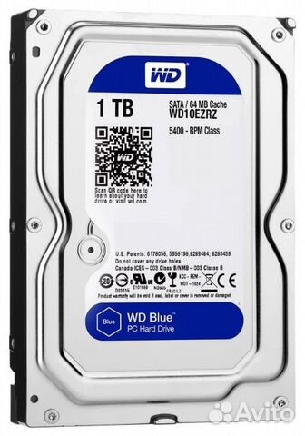Жесткий диск Western Digital (WD) Blue 1TB
