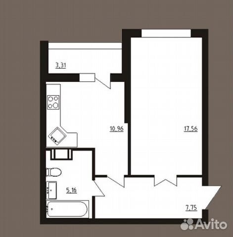 1-к квартира, 44.7 м², 12/25 эт.