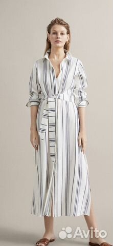 Платье льняное в полоску Massimo Dutti Платье льняное в полоску Massimo Dutti