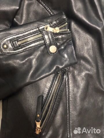 Куртка кожаная massimo dutti (M)