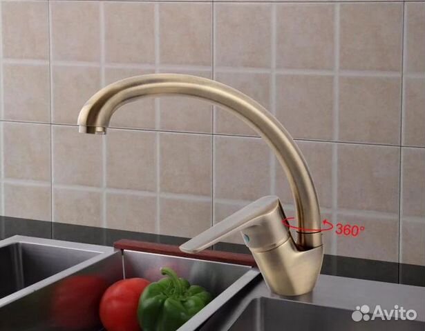Смеситель для кухни Бронза