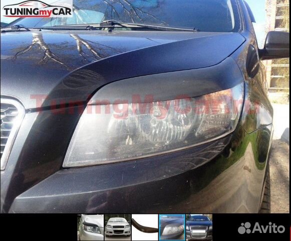 Накладки на передние фары Chevrolet Aveo 2008-2012 Накладки на передние фары Chevrolet Aveo 2008-2012