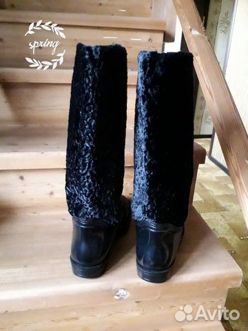 Резиновые сапоги с каракулем 40 Резиновые сапоги с каракулем 40