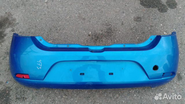 Бампер задний renault sandero (2014) синий
