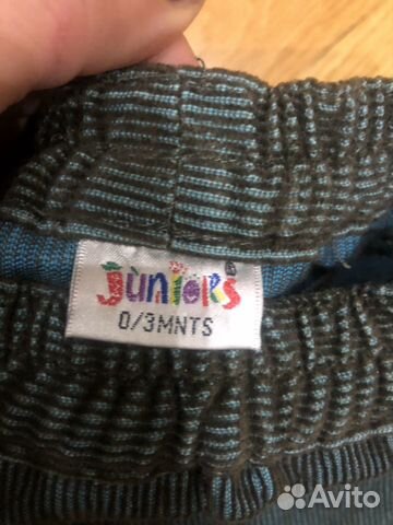 Штаны Juniors вельветовые новые Штаны Juniors вельветовые новые